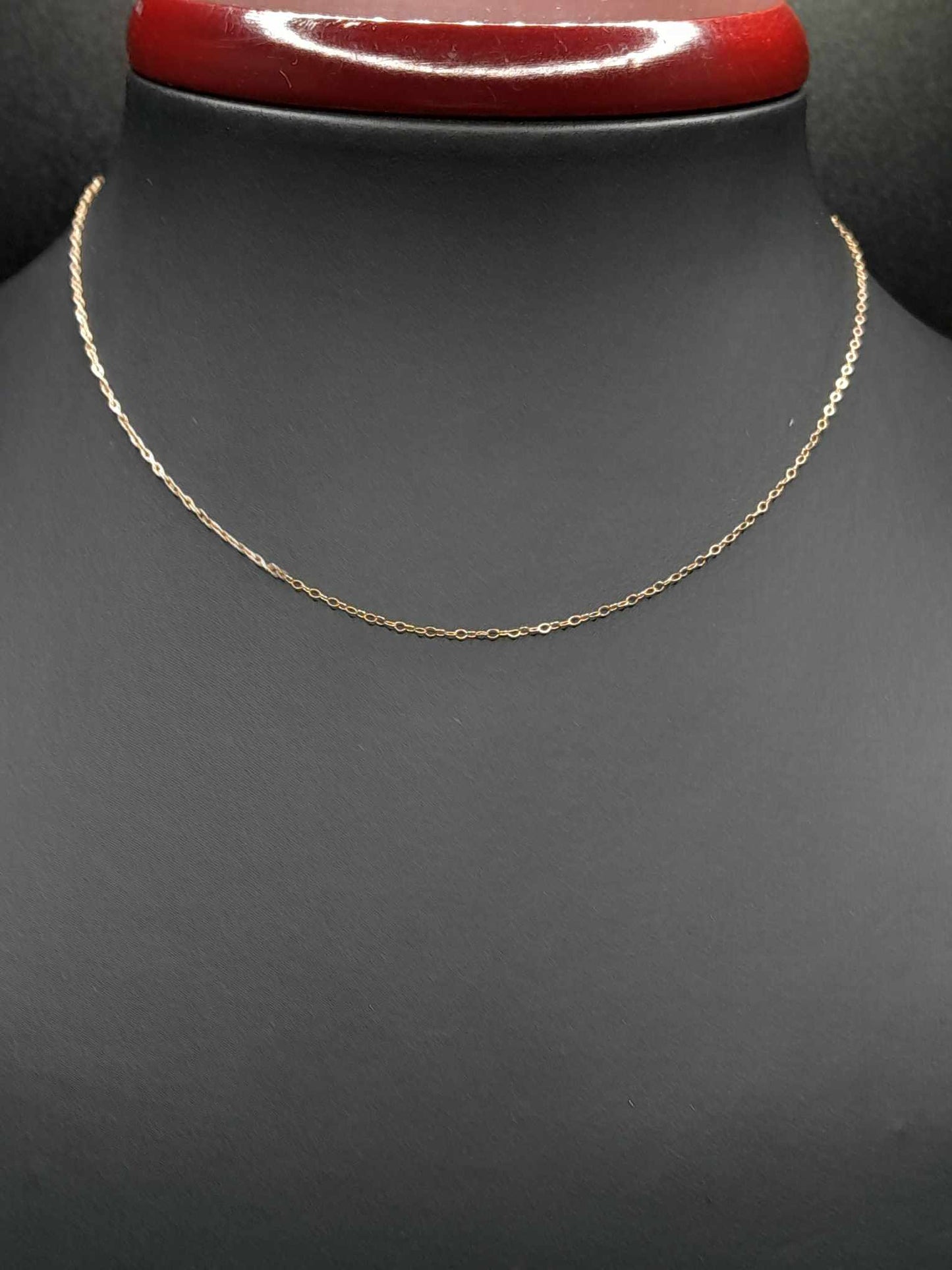 14Kt Gold 13" 1MM Belcher Link Chain