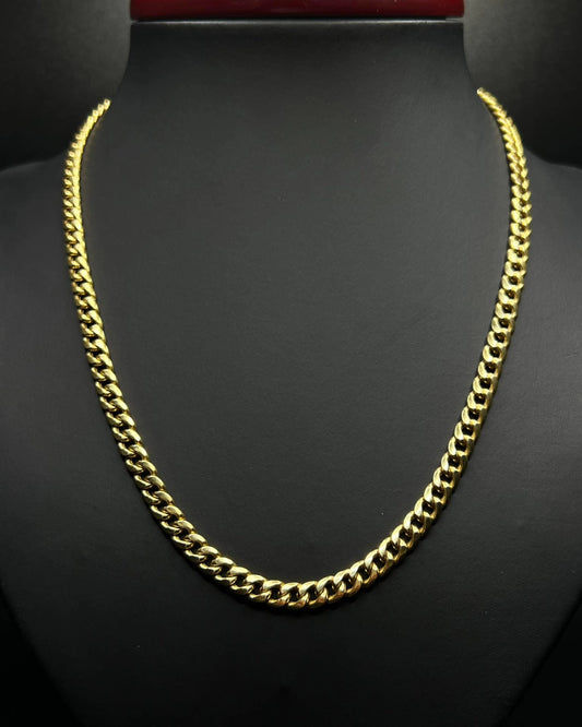 10Kt Gold 18" 5.2mm Cuban Link Chain