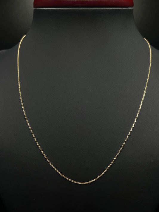 14Kt Gold 18" 0.8mm Cuban Link Chain