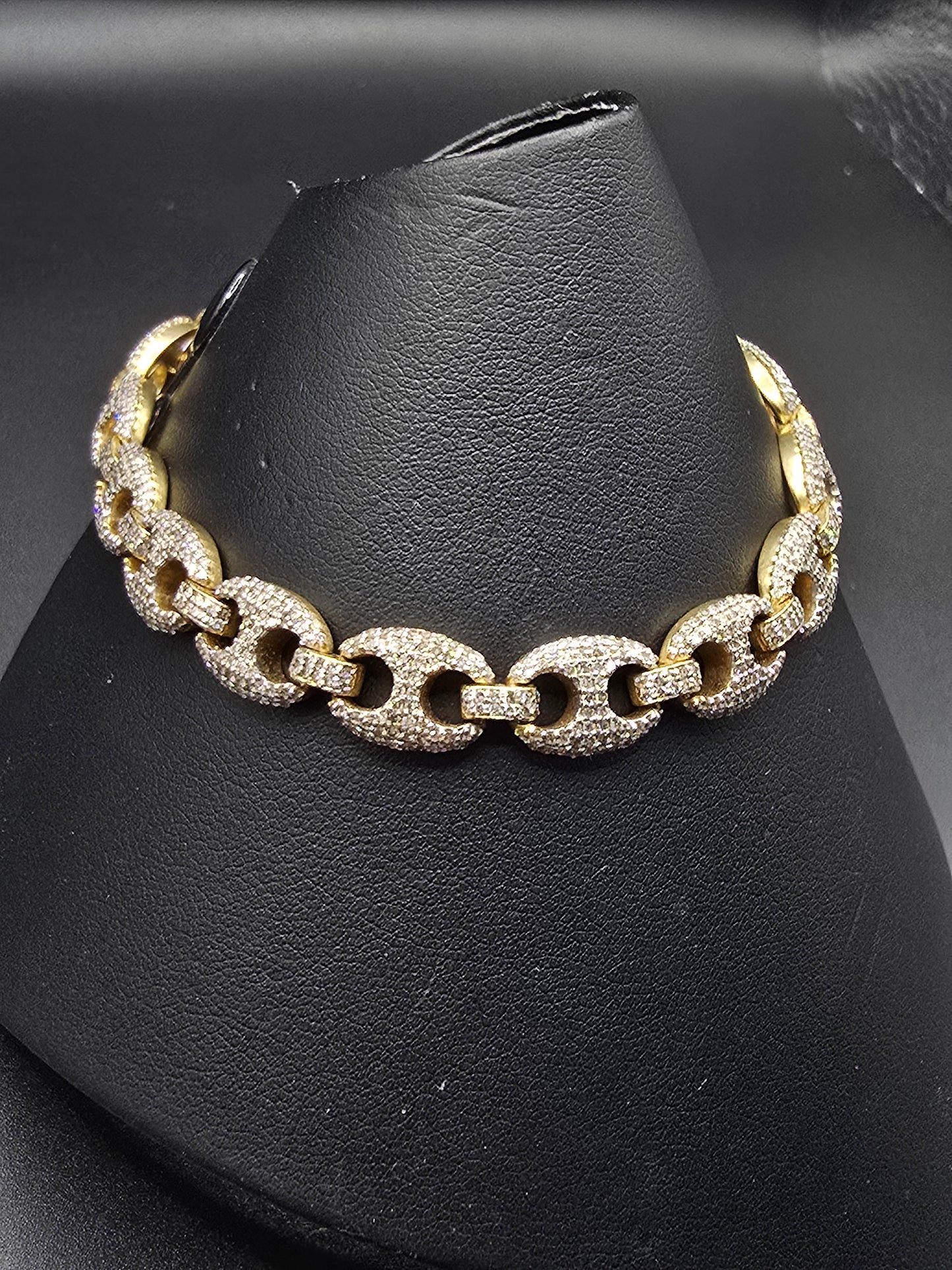 10kt Gold 7.5" 8MM Diamond Braclete