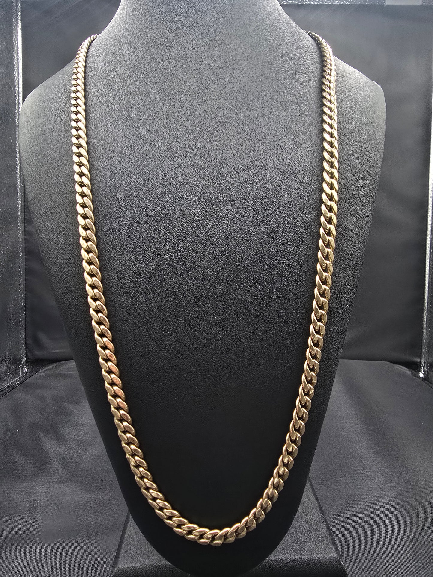 10kt Gold 30"×7MM Cuban Link Chain